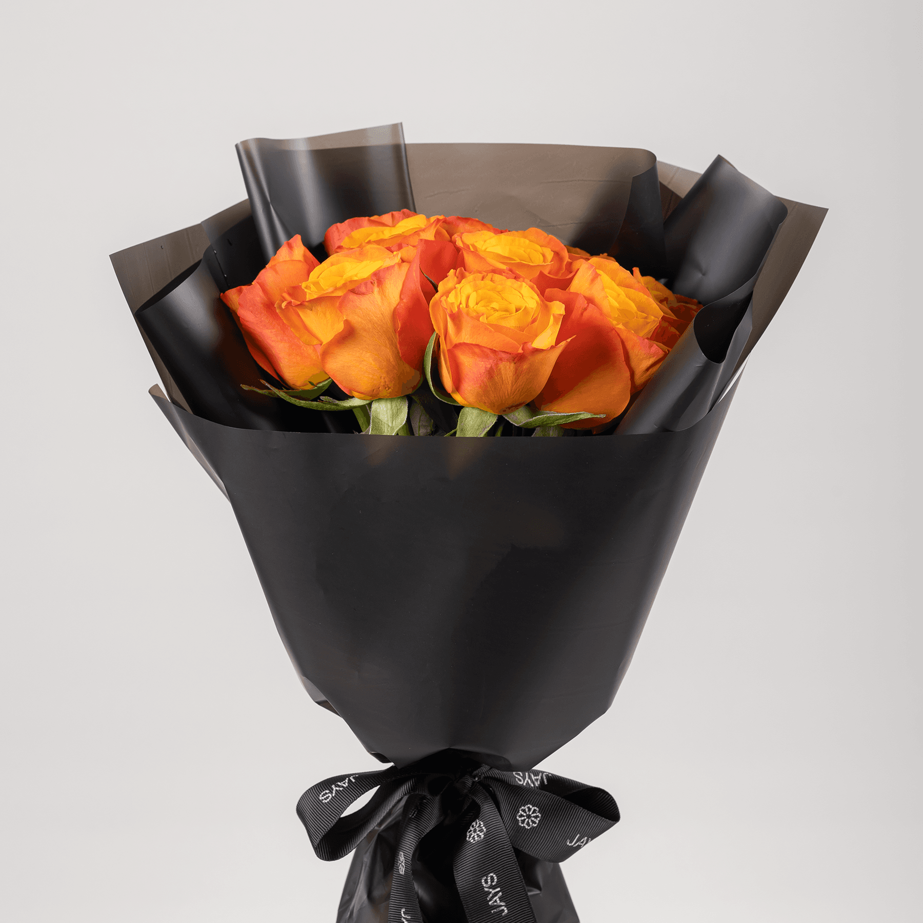 10 Orange Roses Bouquet
