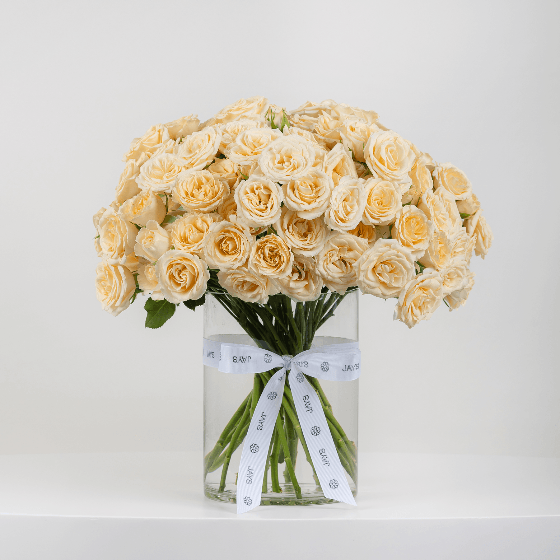 Beige Baby Roses Vase