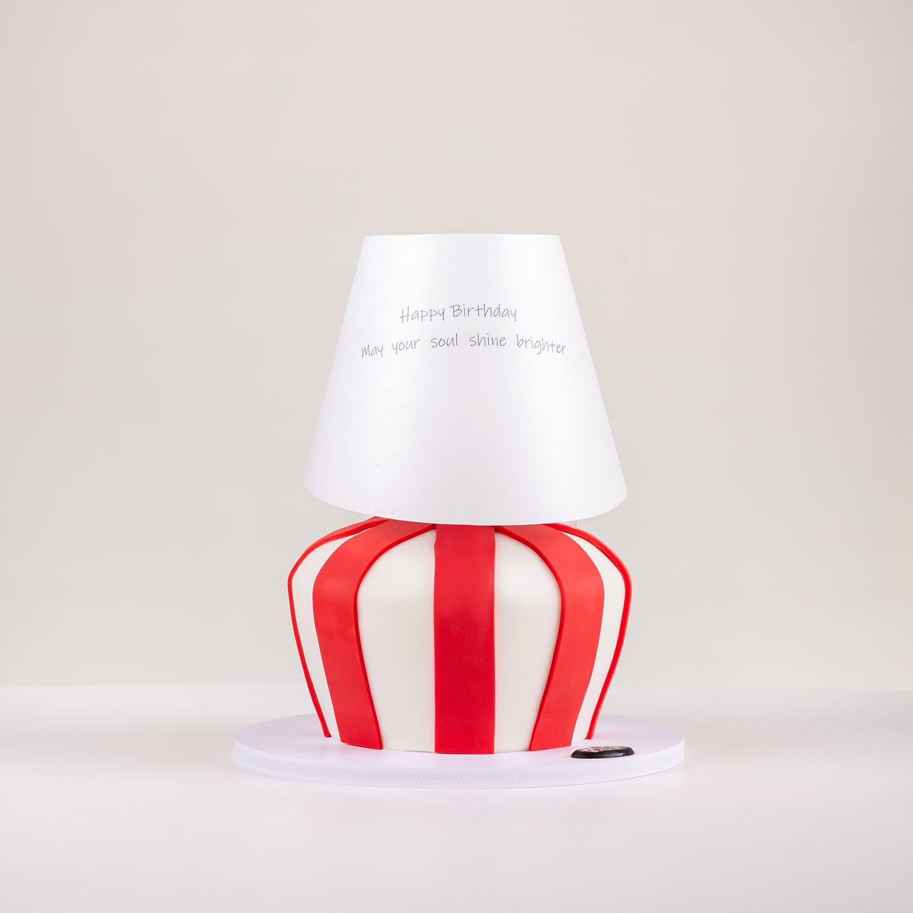 Lamp Cake - Red stripes