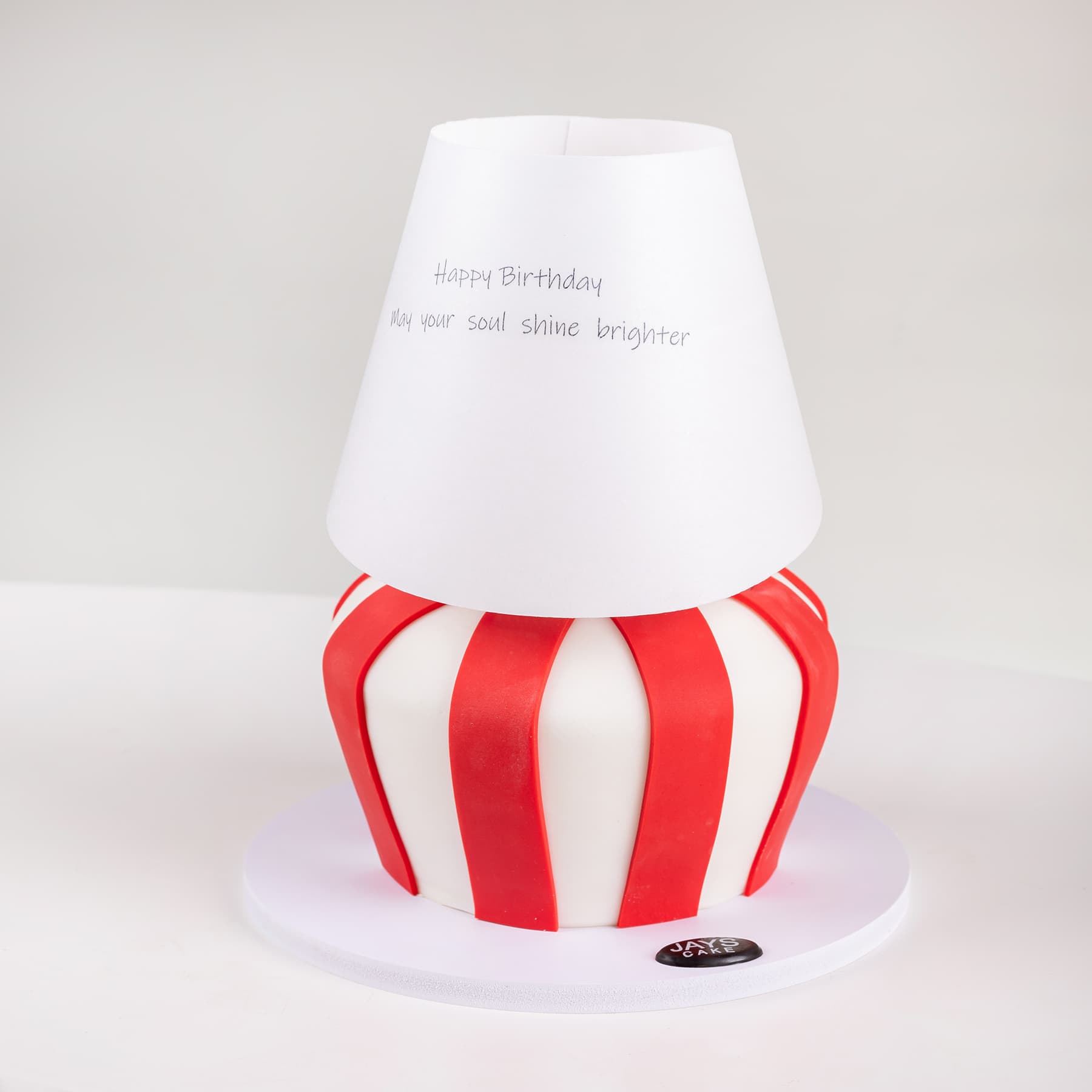 Lamp Cake - Red stripes