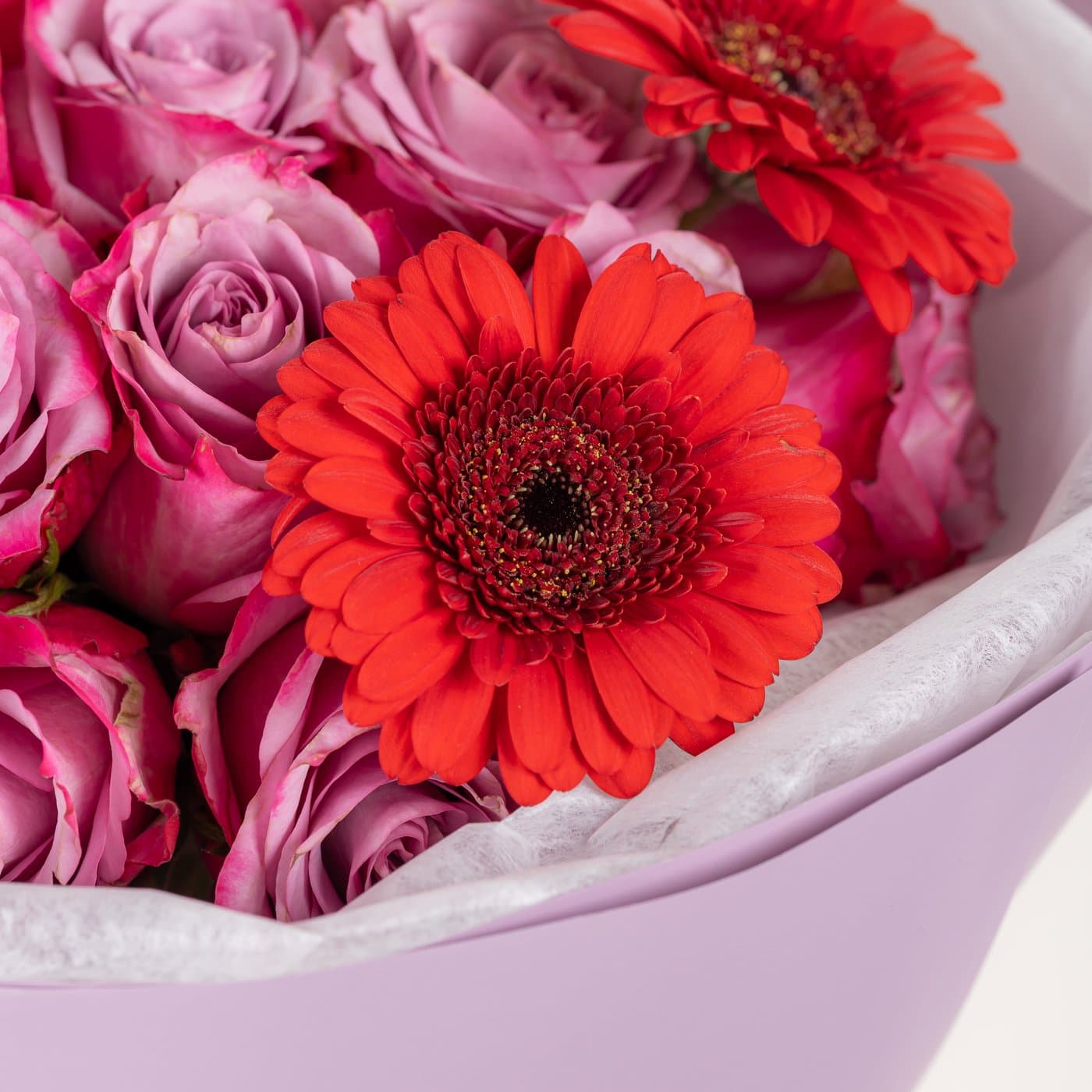 Red & Purple Elegant Flower Bouquet