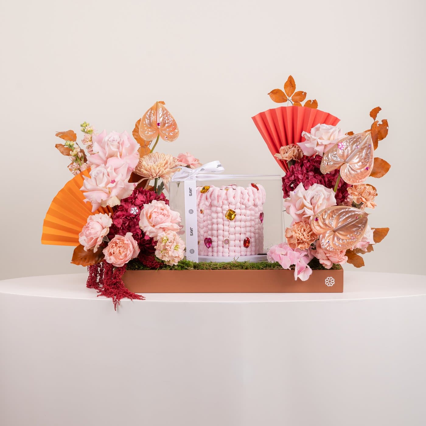 Autumn Blossom Cake and Flower Tray
