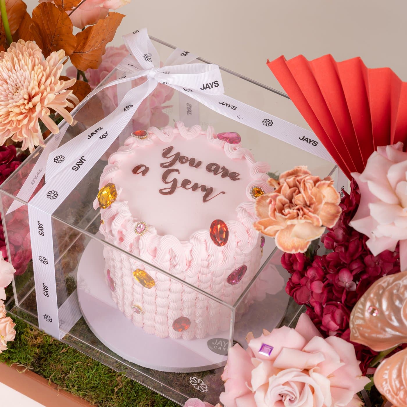 Autumn Blossom Cake and Flower Tray