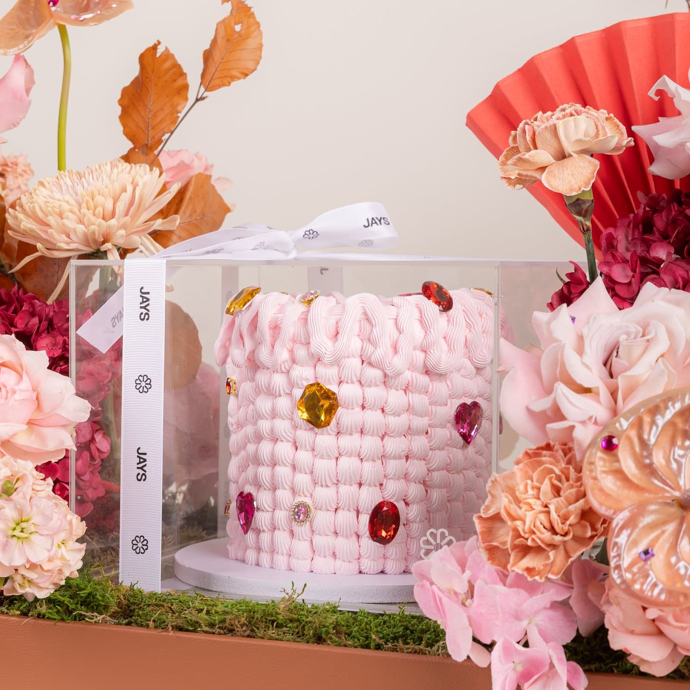 Autumn Blossom Cake and Flower Tray