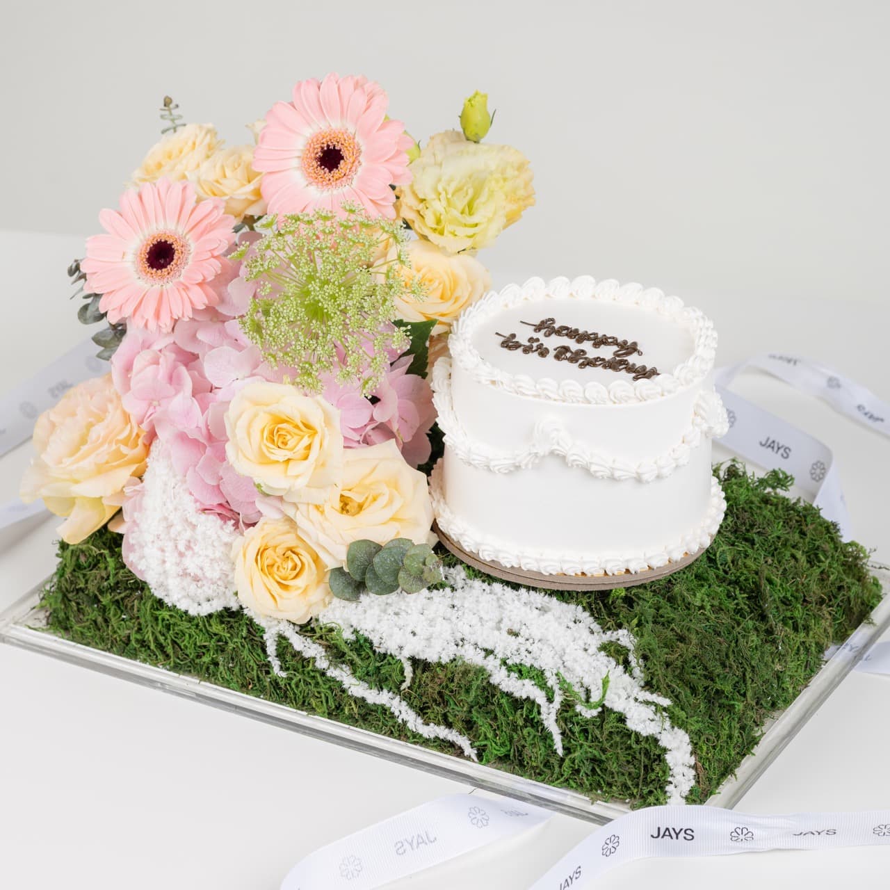 Joyful Peach Cake Box