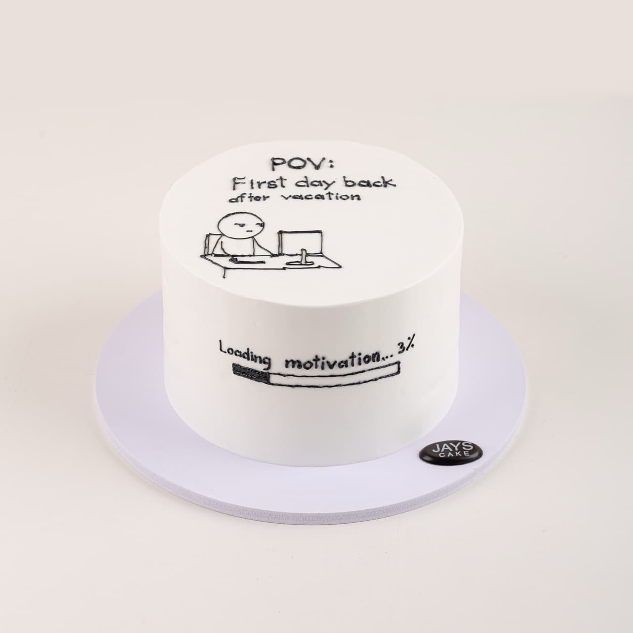 Back to Work Meme Cake