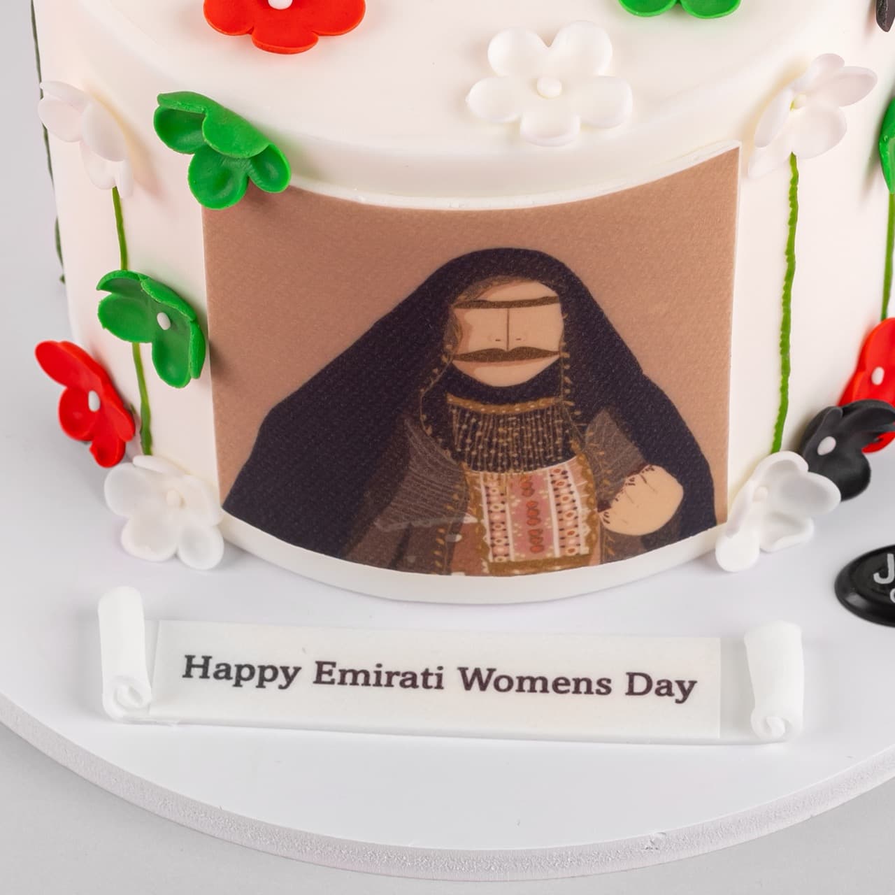 Emirati Women's Day Floral Cake